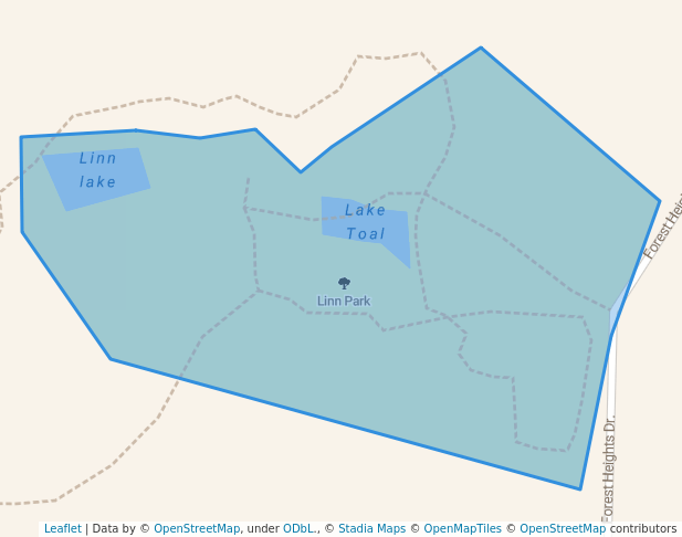 walking in Linn Park map in Brainerd