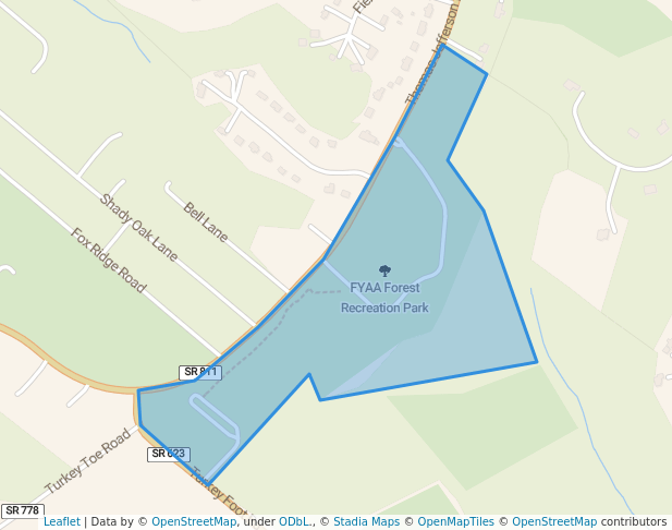 walking in FYAA Forest Recreation Park map in Forest