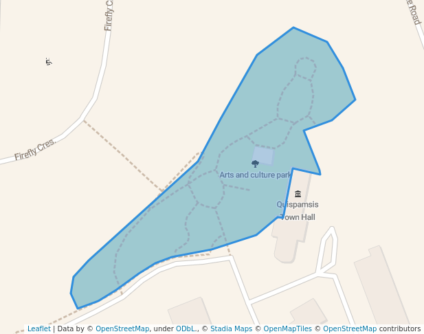 walking in Arts and culture park map in Quispamsis