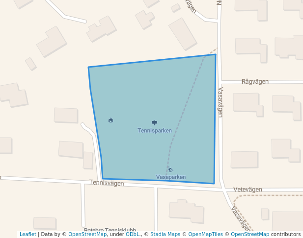 walking in Tennisparken map in Sollentuna