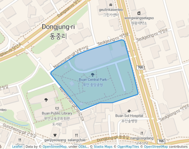 Buan Central Park in Buan | Map and Routes