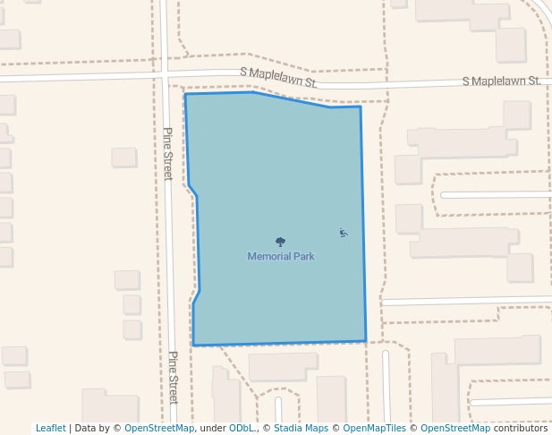 walking in Memorial Park map in Taylor