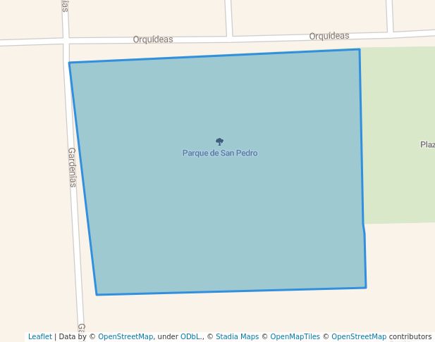 walking in Parque de San Pedro map in Tepatitlán de Morelos