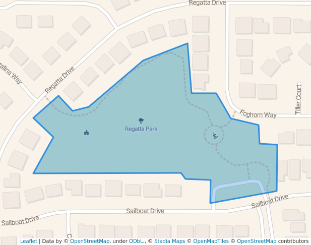 walking in Regatta Park map in Discovery Bay