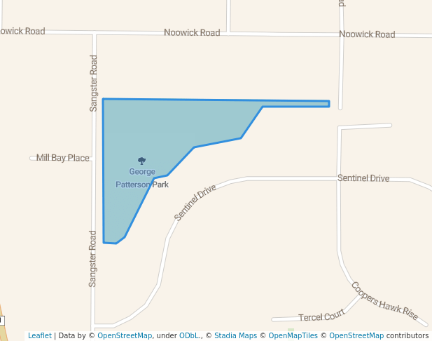 walking in George Patterson Park map in Mill Bay