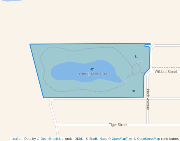walking in Frenship Mesa Park map in Wolfforth