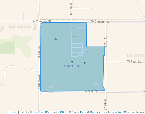 walking in Messick Park map in Savannah