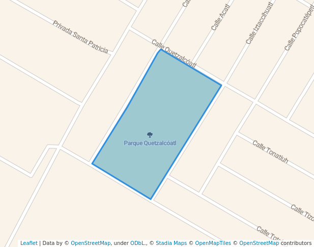 walking in Parque Quetzalcóatl map in Pachuca de Soto