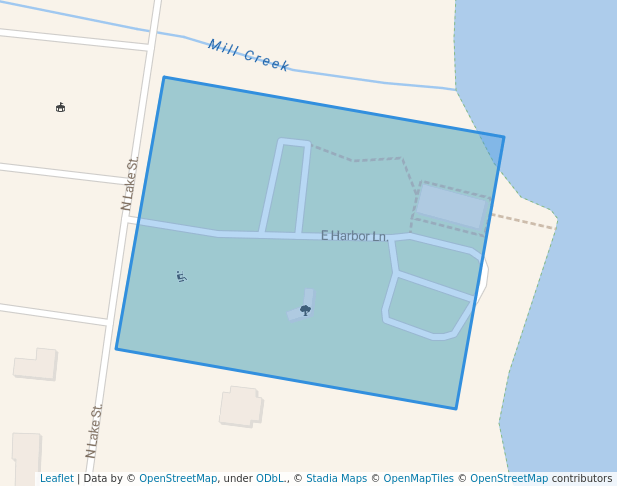 walking in Harbor Park map in Harrisville