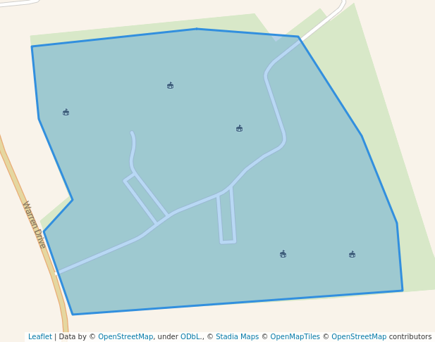 walking in Airport Park map in Marshall