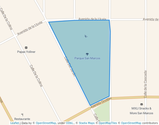 walking in Parque San Marcos map in Mexicali