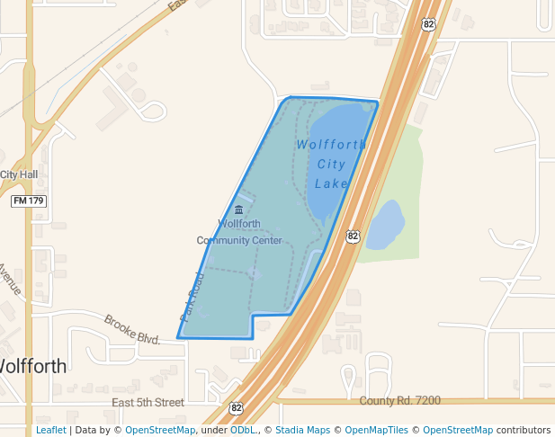 walking in Patterson Park map in Wolfforth