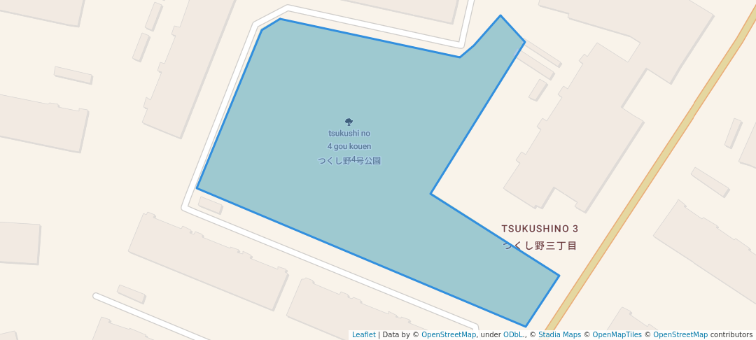 walking in つくし野4号公園 map in Abiko