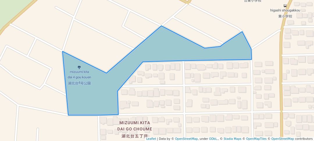 walking in 湖北台4号公園 map in Abiko