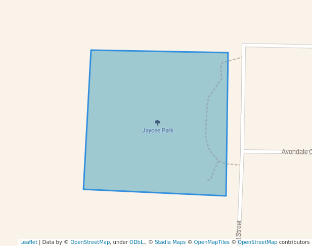 walking in Jaycee Park map in Wallaceburg