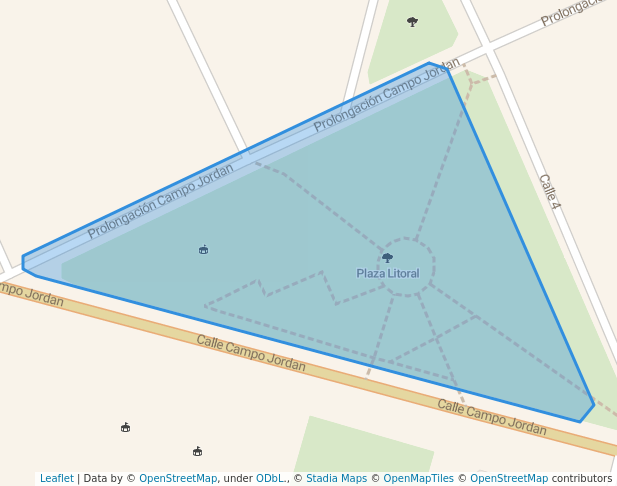 walking in Plaza Litoral map in Oruro