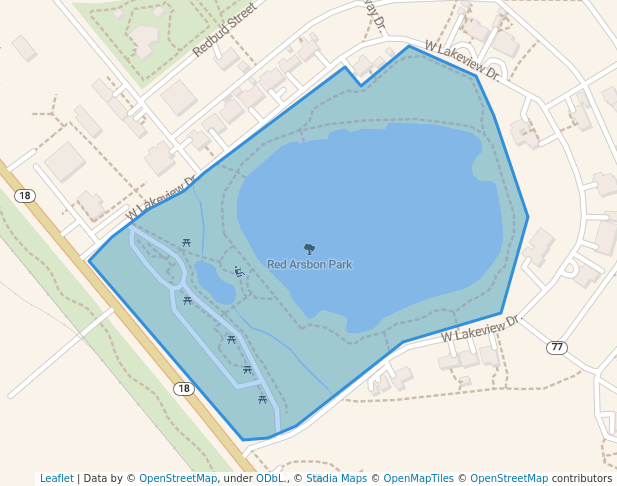 walking in Red Arsbon Park map in Hobbs