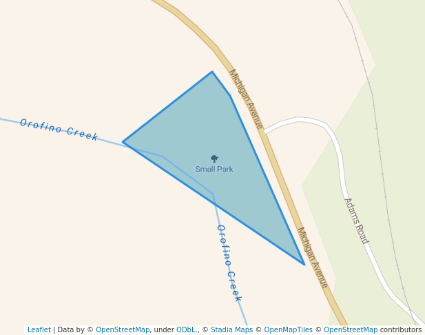 walking in Small Park map in Orofino