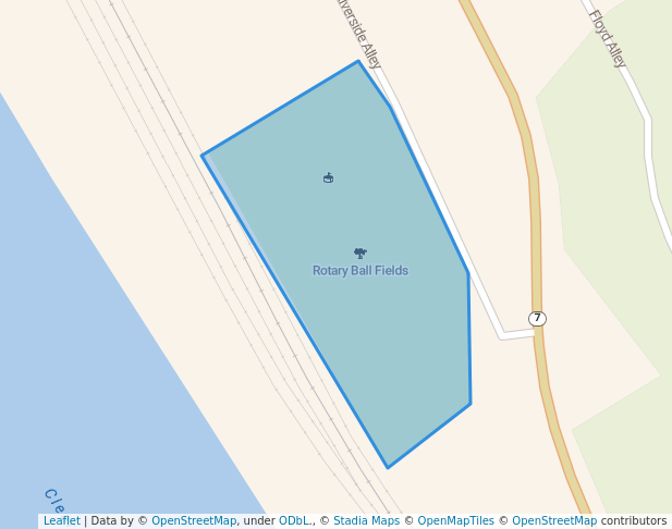 walking in Rotary Ball Fields map in Orofino