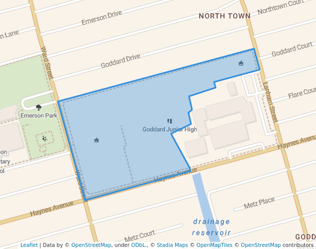 walking in Goddard Park map in Midland