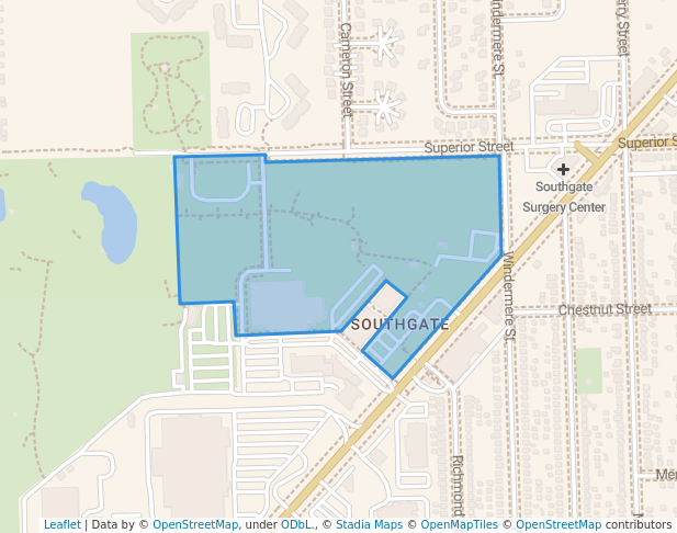 walking in Homer Howard Park map in Southgate
