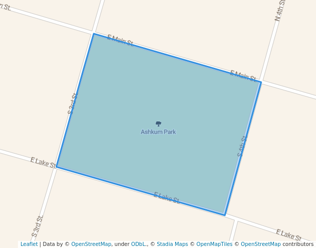 walking in Ashkum Park map in Ashkum