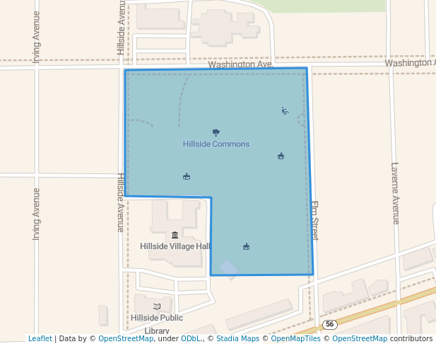 walking in Hillside Commons map in Hillside