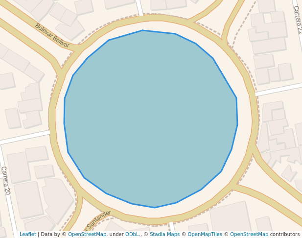 walking in Parque San Francisco map in Bucaramanga