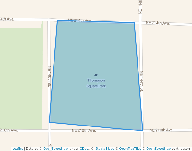 walking in Thompson Square Park map in Cross City