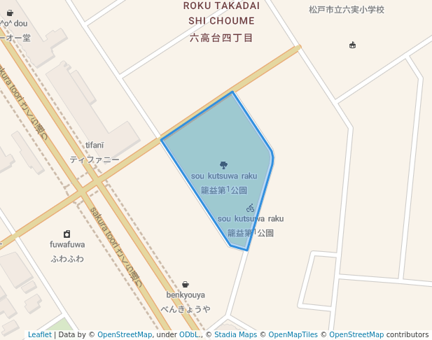 walking in 籠益第1公園 map in Matsudo