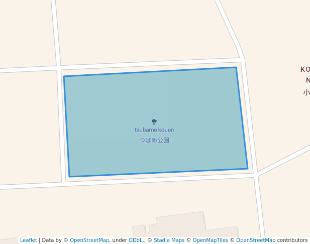 walking in つばめ公園 map in Matsudo