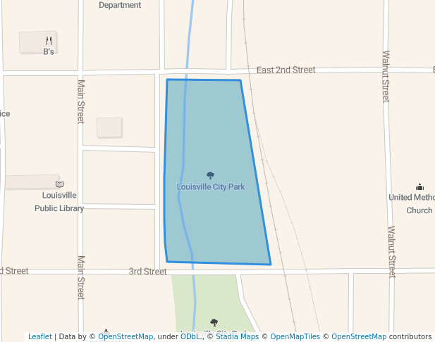 walking in Louisville City Park map in Louisville