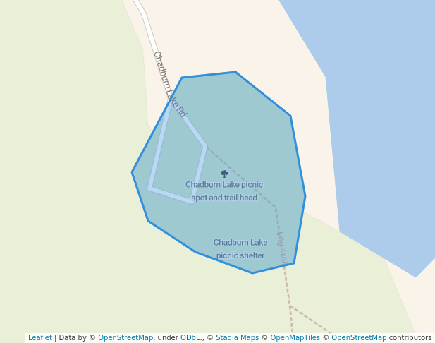 walking in Chadburn Lake picnic spot and trail head map in Whitehorse