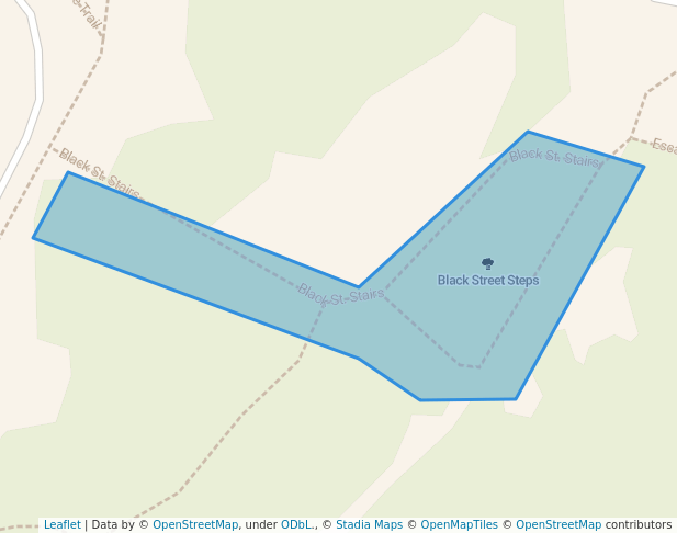 walking in Black Street Steps map in Whitehorse