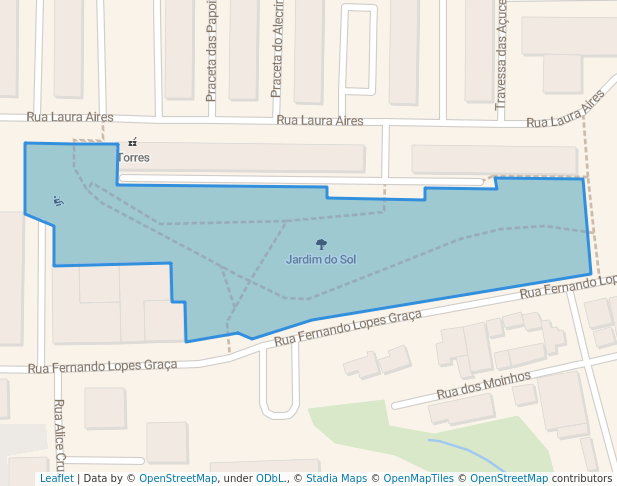 walking in Jardim do Sol map in Odivelas