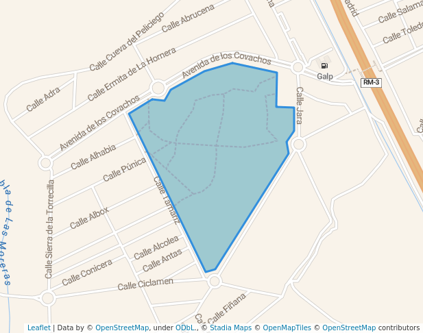 walking in Camposol parque map in Mazarrón