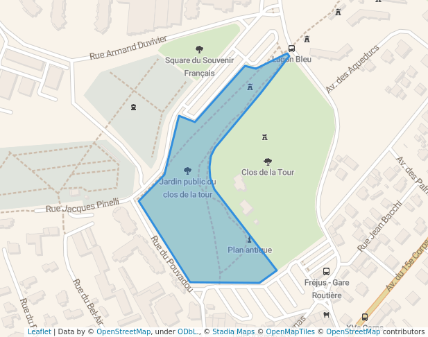 Jardin public du clos de la tour