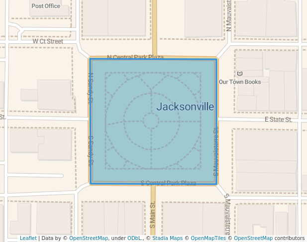 walking in Central Park map in Jacksonville