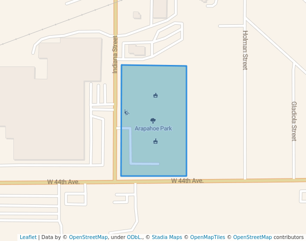 walking in Arapahoe Park map in Golden