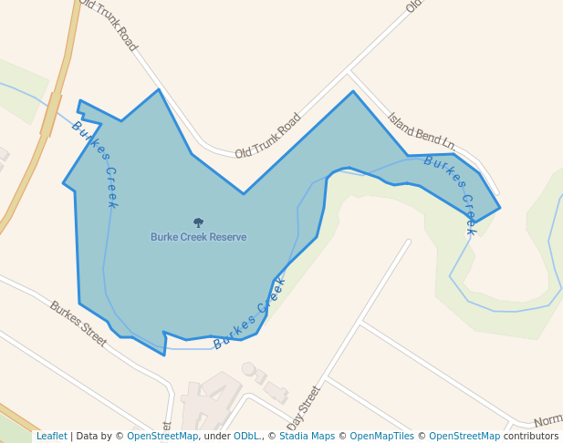 walking in Burke Creek Reserve map in The Rock