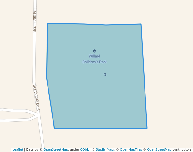 walking in Willard Children’s Park map in Willard