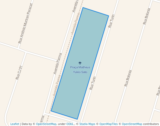 walking in Praça Matheus Yukio Sato map in Boa Vista