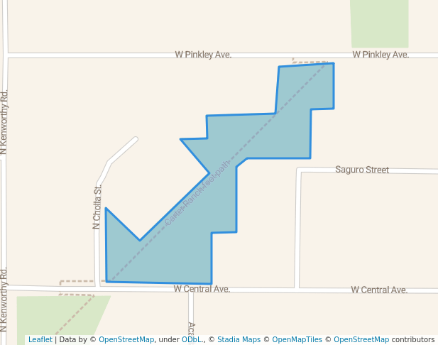 walking in Carter Ranch Common Area map in Coolidge