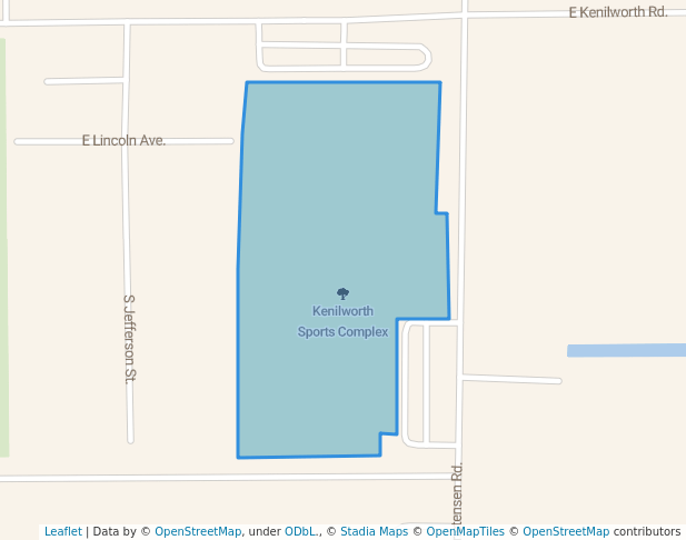 walking in Kenilworth Sports Complex map in Coolidge