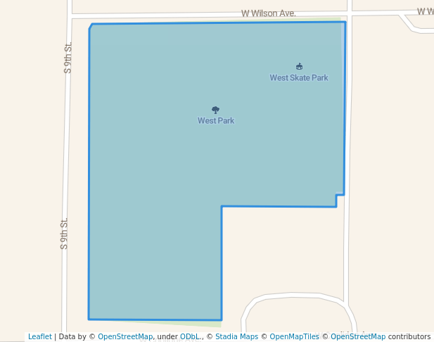 walking in West Park map in Coolidge