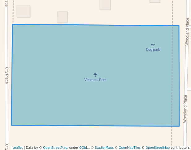 walking in Veterans Park map in Jacksonville