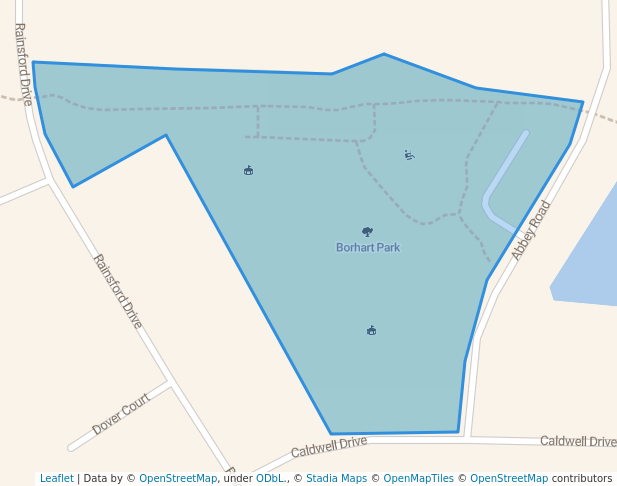walking in Borhart Park map in Huntley