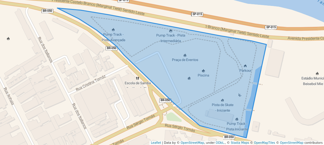 walking in Centro de Esportes Radicais map in São Paulo