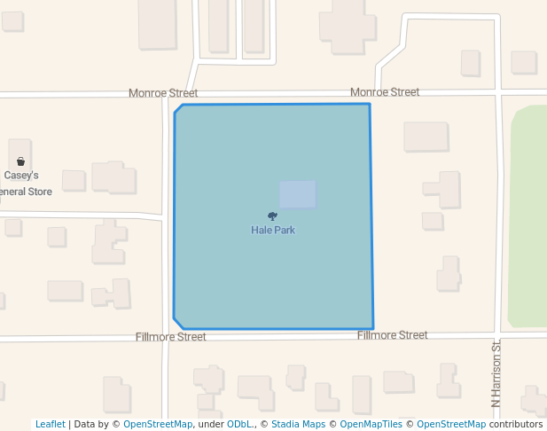 walking in Hale Park map in Philo