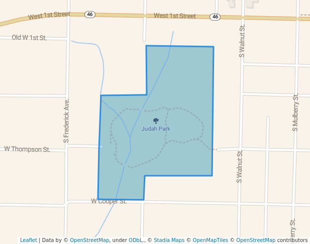 walking in Judah Park map in Maryville